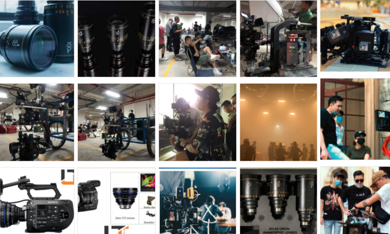 Hình ảnh các thiết bị quay phim cho thuê tại TL Production